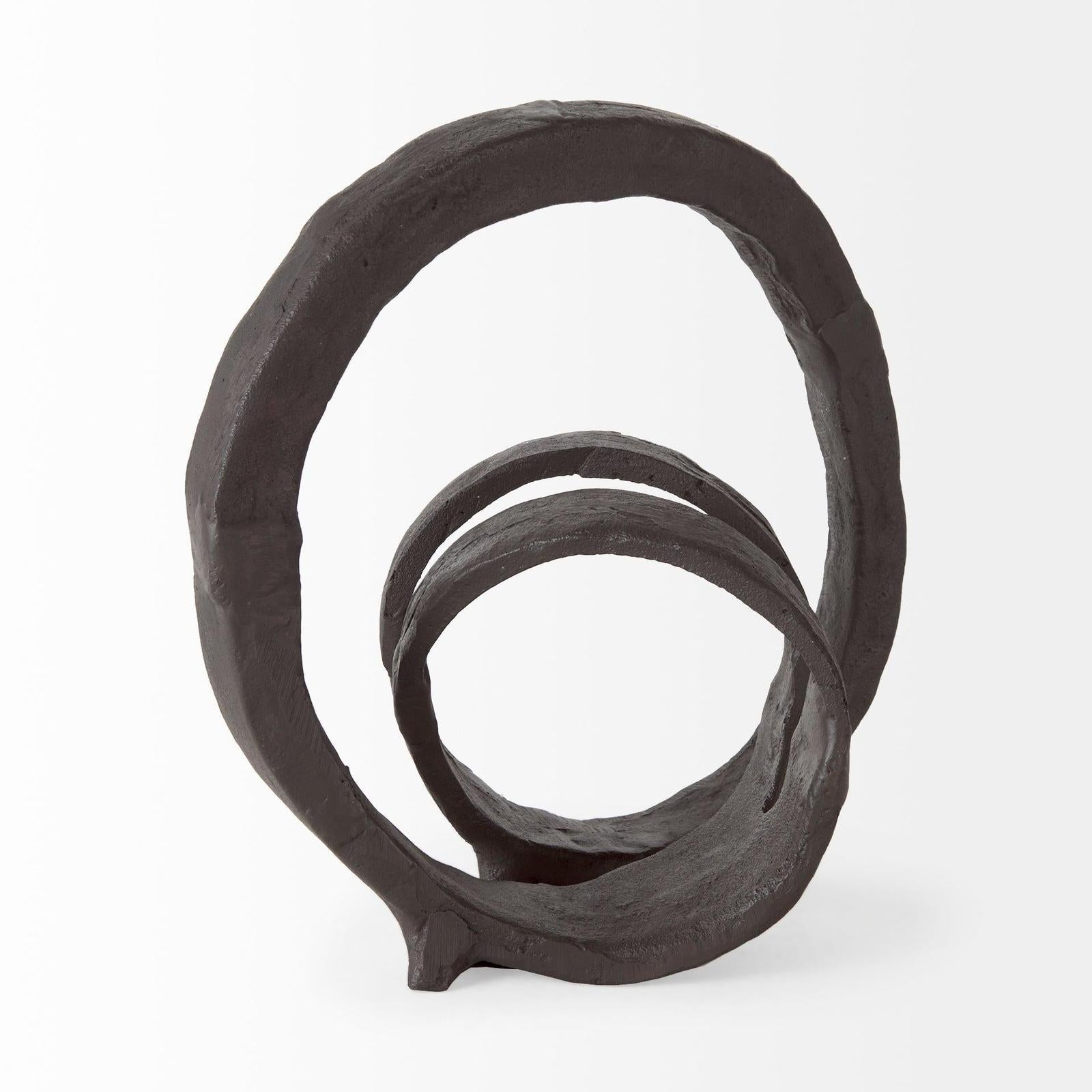 Mercana Stanislaw Black Metal Infinite Ribbon Sculpture