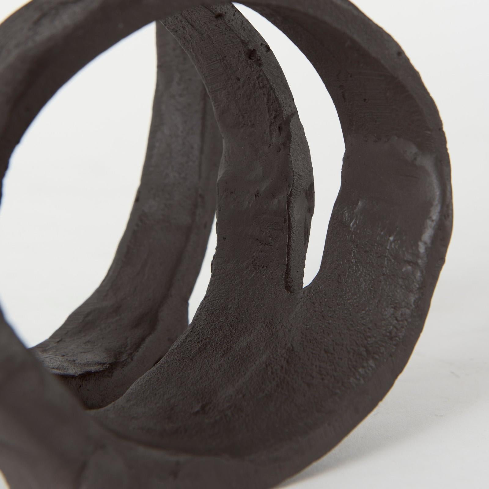 Mercana Stanislaw Black Metal Infinite Ribbon Sculpture