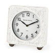 Mercana Karl Rustic Iron Rounded Square Table Clock