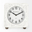 Mercana Karl Rustic Iron Rounded Square Table Clock