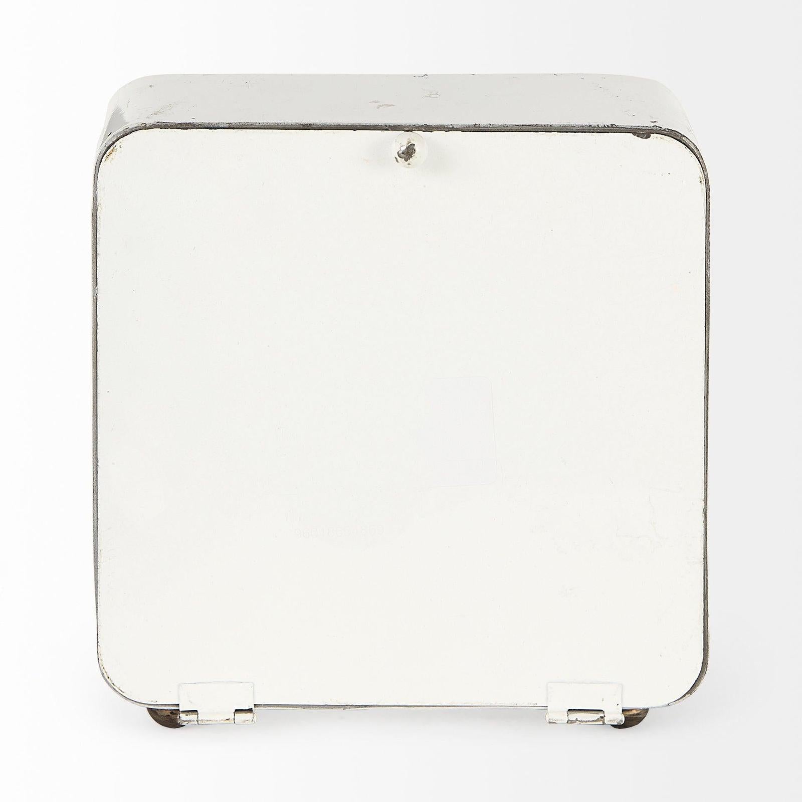 Mercana Karl Rustic Iron Rounded Square Table Clock