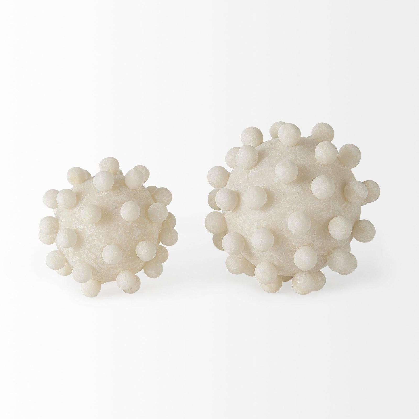 Mercana Malo Cream Resin Sphere Decorative Object