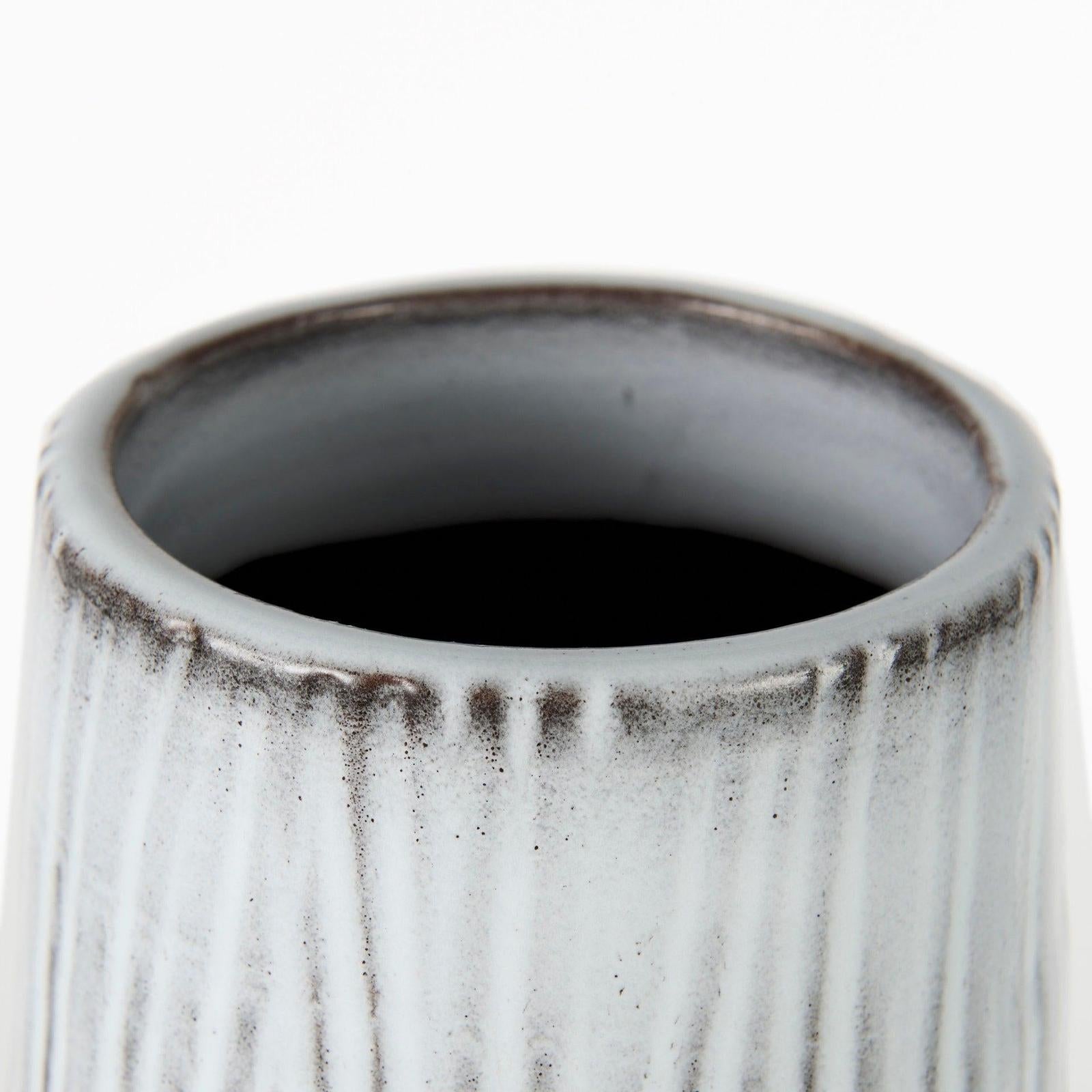 Mercana Tanami Dark Brown/White Glazed Ceramic Vase Clearance