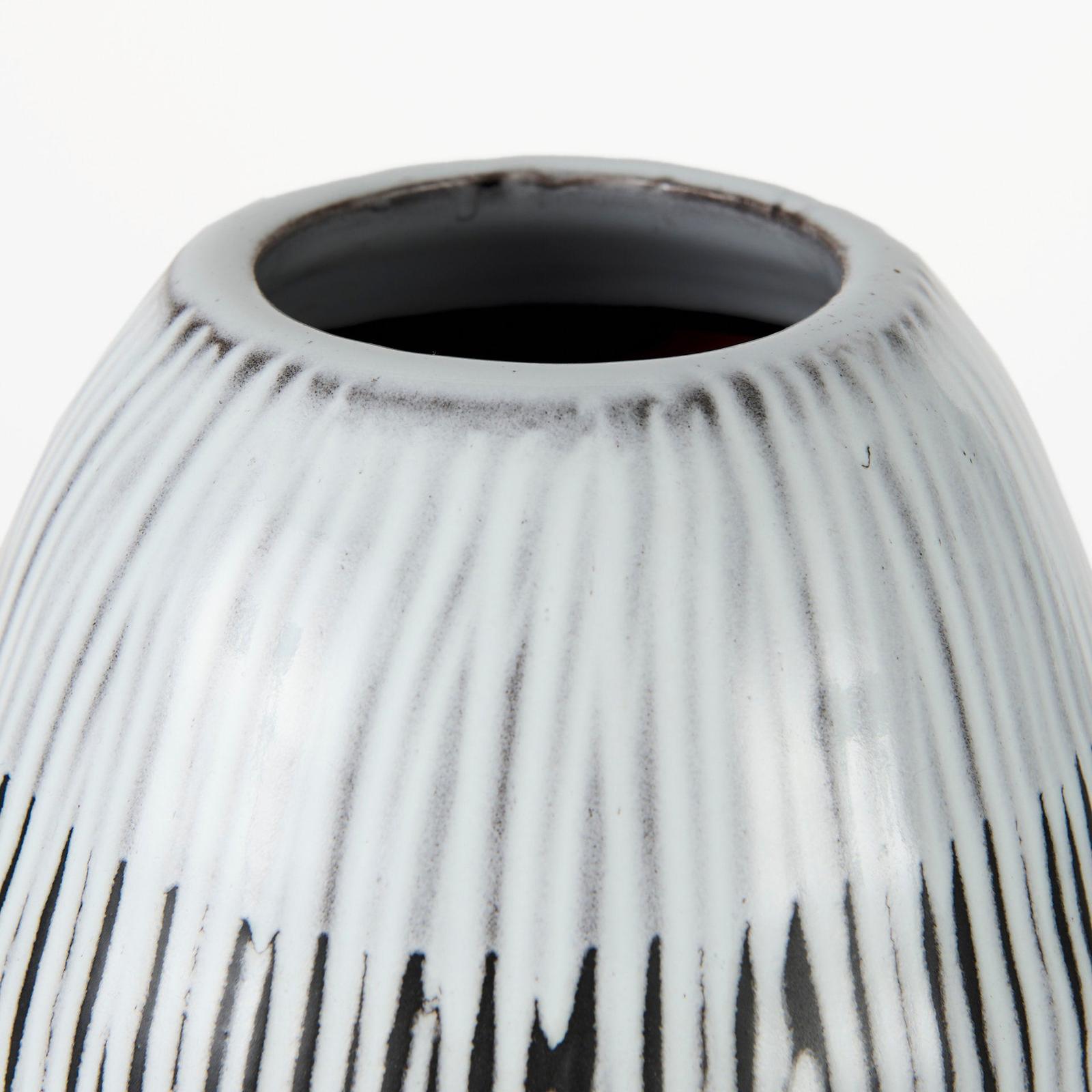 Mercana Tanami Dark Brown/White Glazed Ceramic Vase Clearance