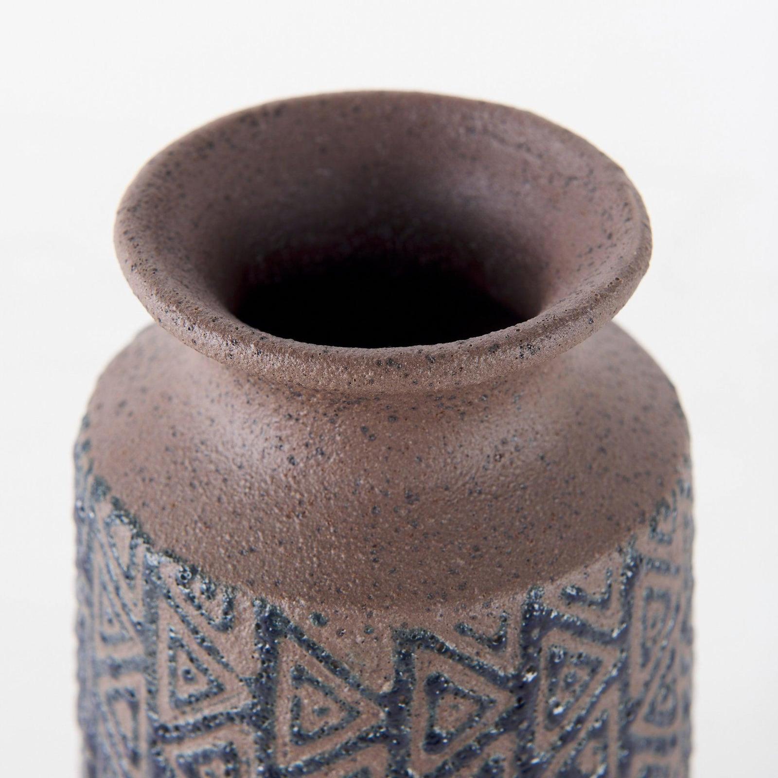 Mercana Sefina Brown/Black Patterned Ceramic Vase