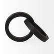 Mercana Rafiki Two Blackened Hammered Finish Metal Conjoined Circles