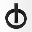 Mercana Rafiki Two Blackened Hammered Finish Metal Conjoined Circles