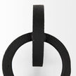 Mercana Rafiki Two Blackened Hammered Finish Metal Conjoined Circles