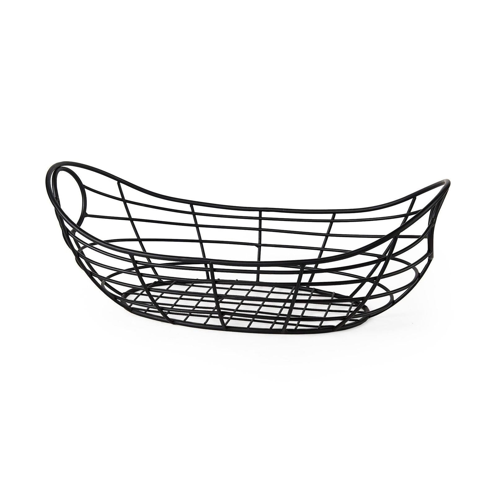 Mercana Mateo Black Metal Basket