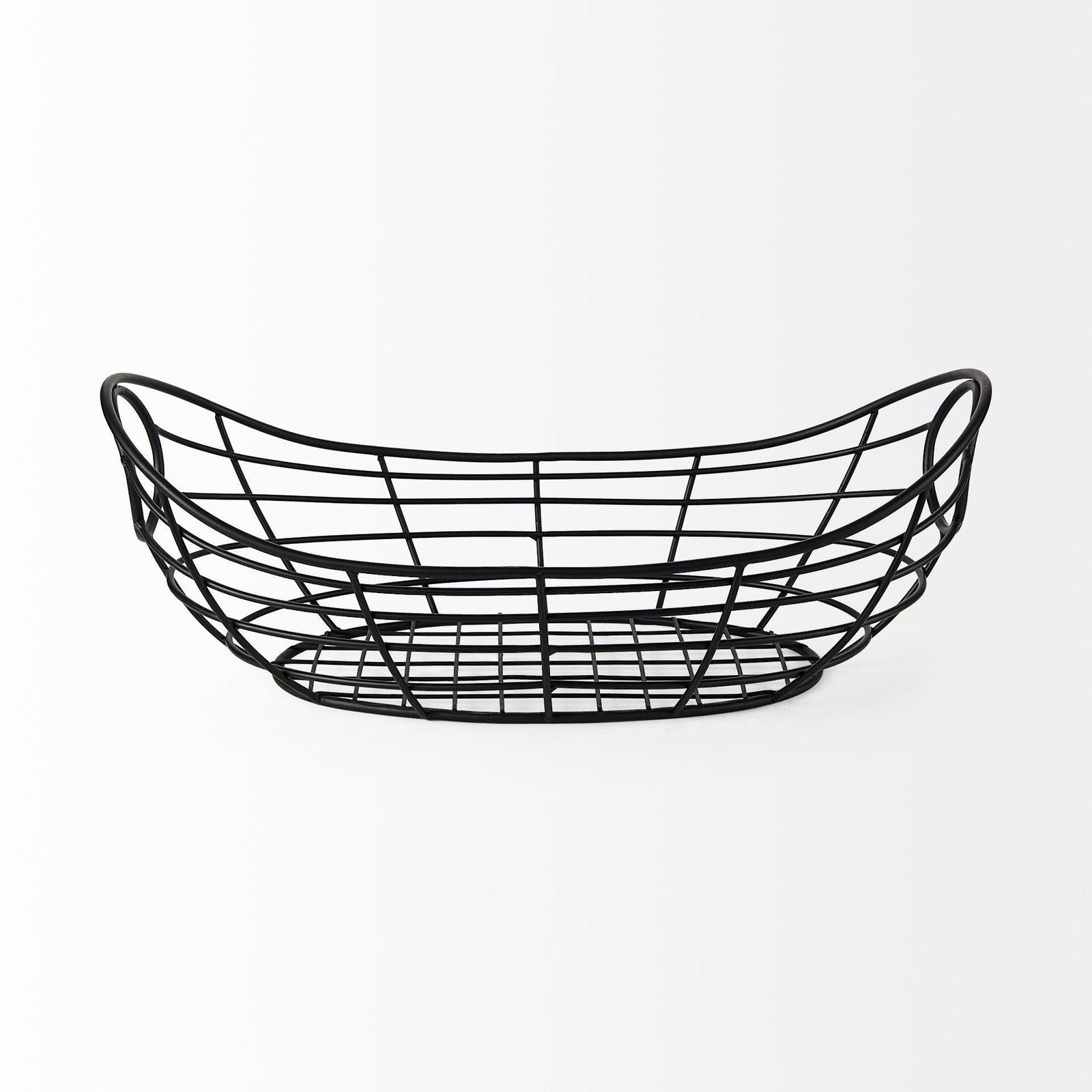 Mercana Mateo Black Metal Basket