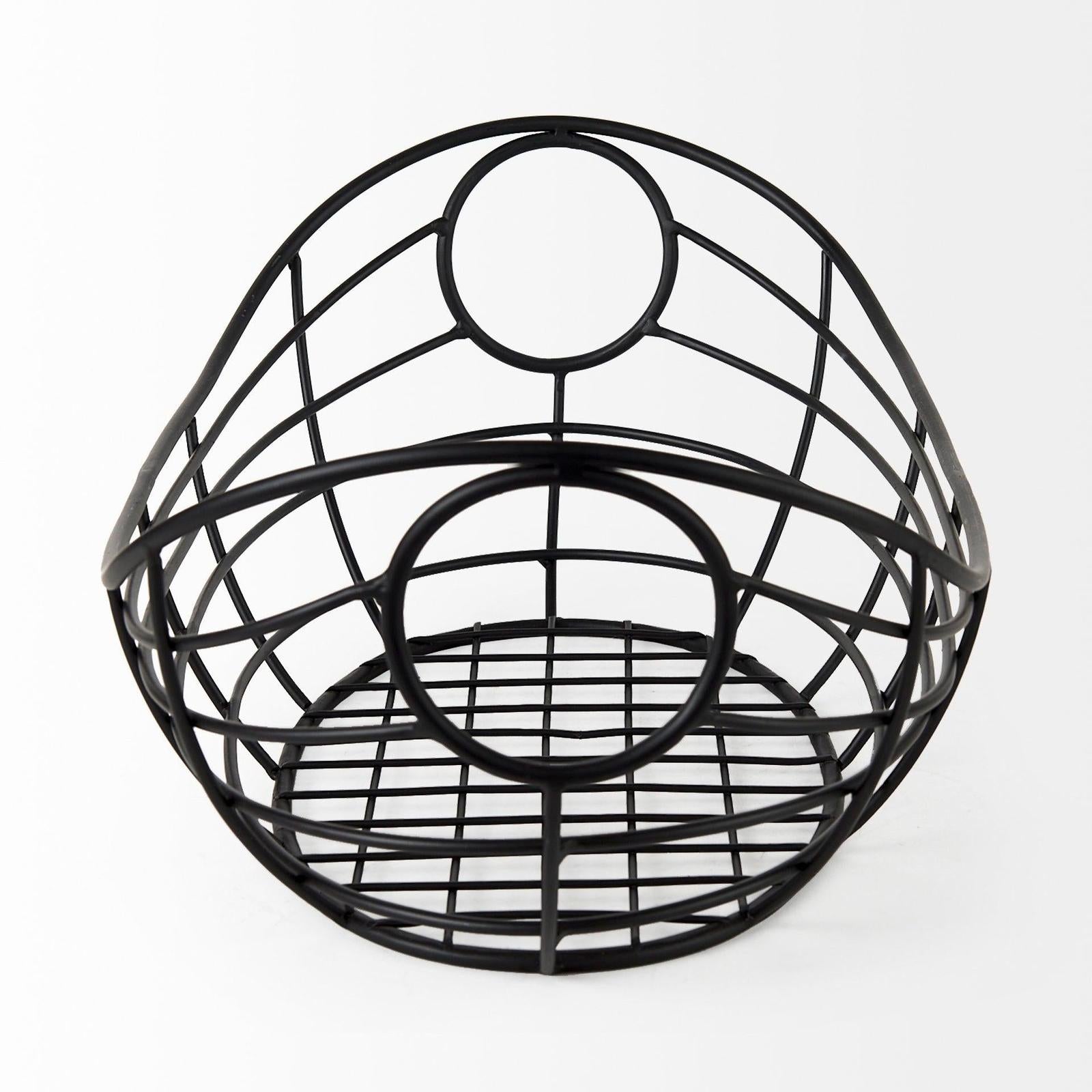 Mercana Mateo Black Metal Basket
