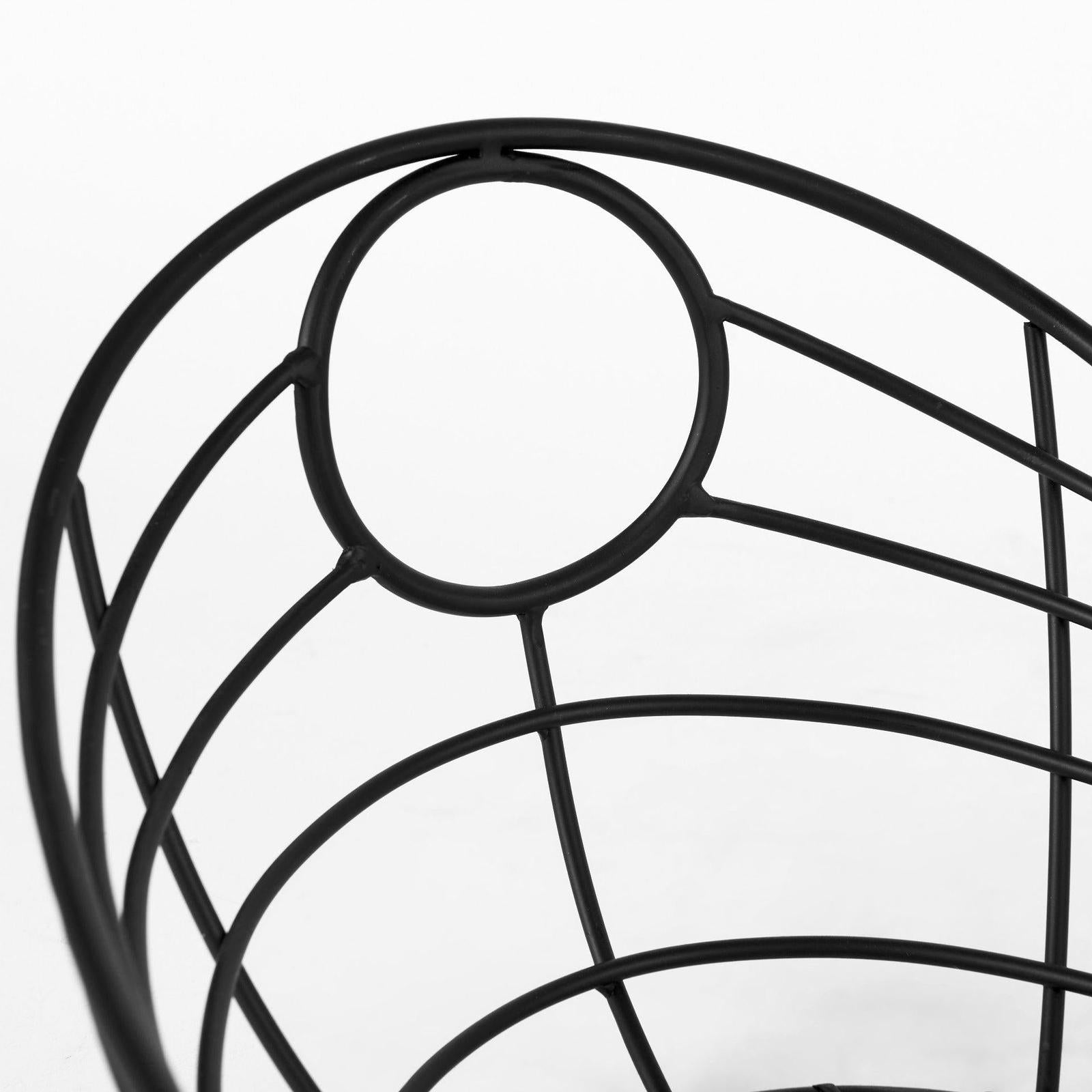 Mercana Mateo Black Metal Basket