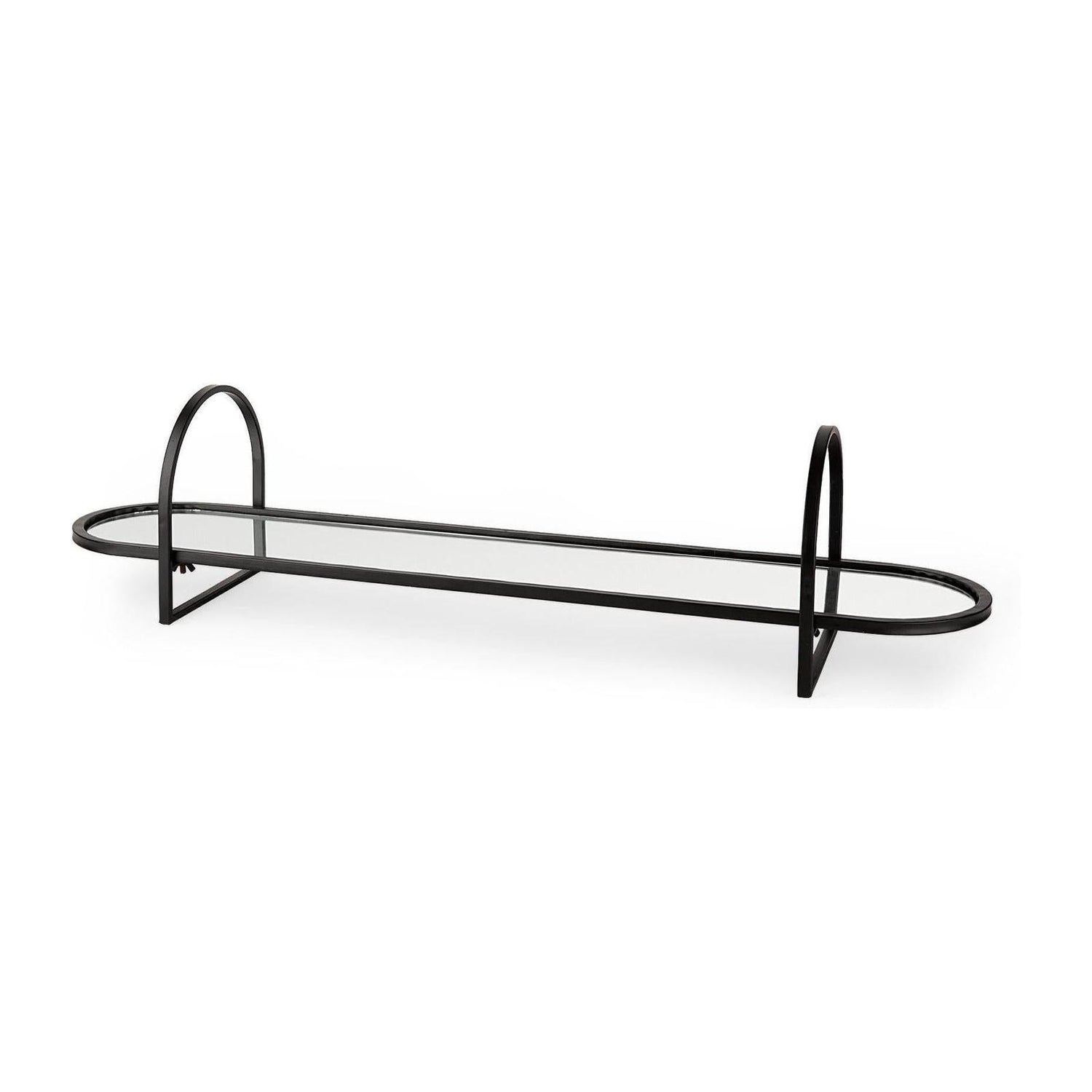 Mercana Evianna Mirrored W/Black Metal Frame Tray