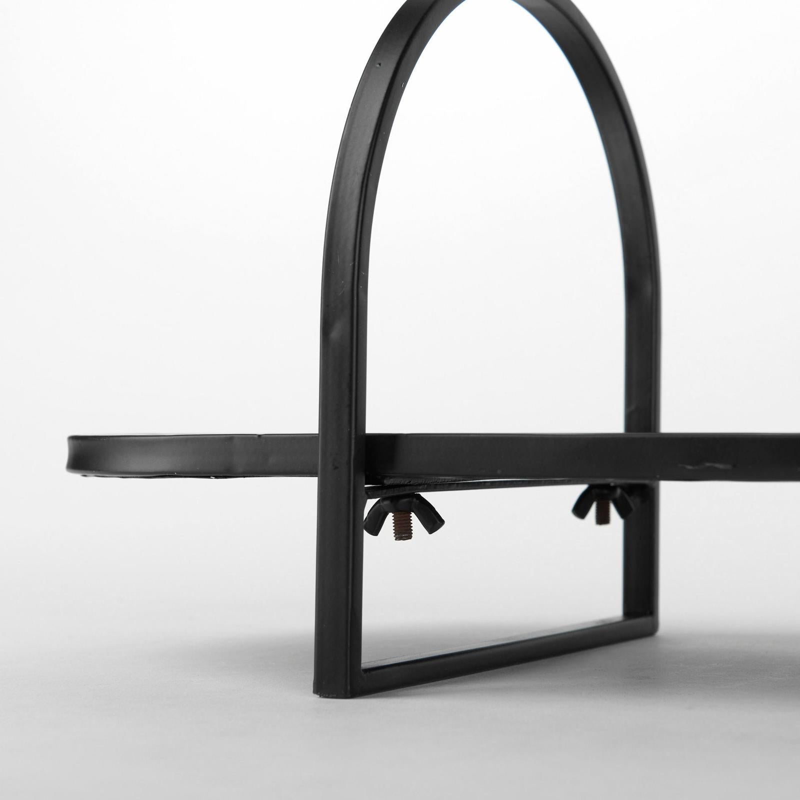 Mercana Evianna Mirrored W/Black Metal Frame Tray