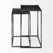 Mercana Kasey Galvanized Metal Nesting Accent Tables- Set of 2