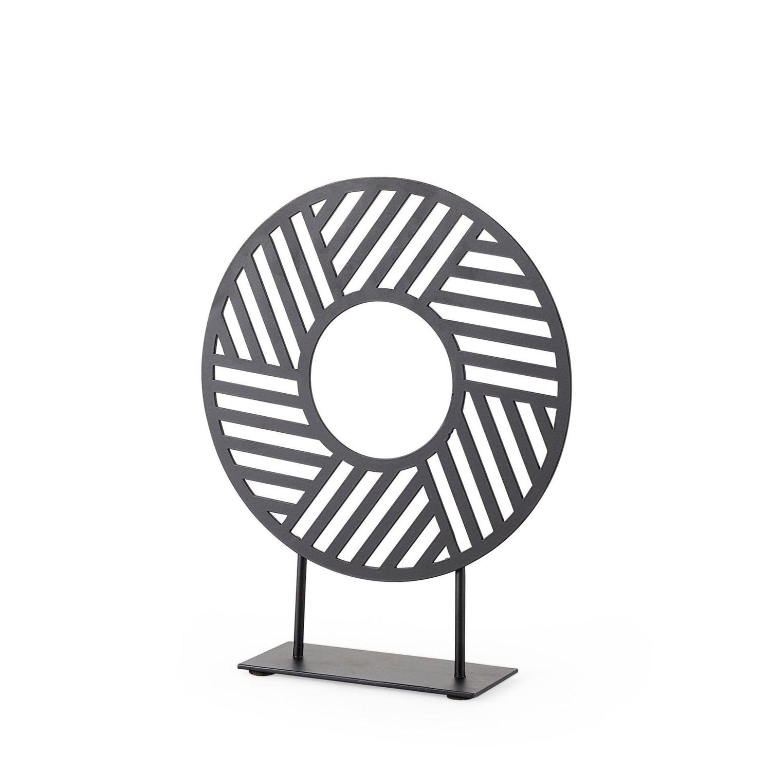 Mercana Micra Matte Black Metal Decorative Object on a Stand