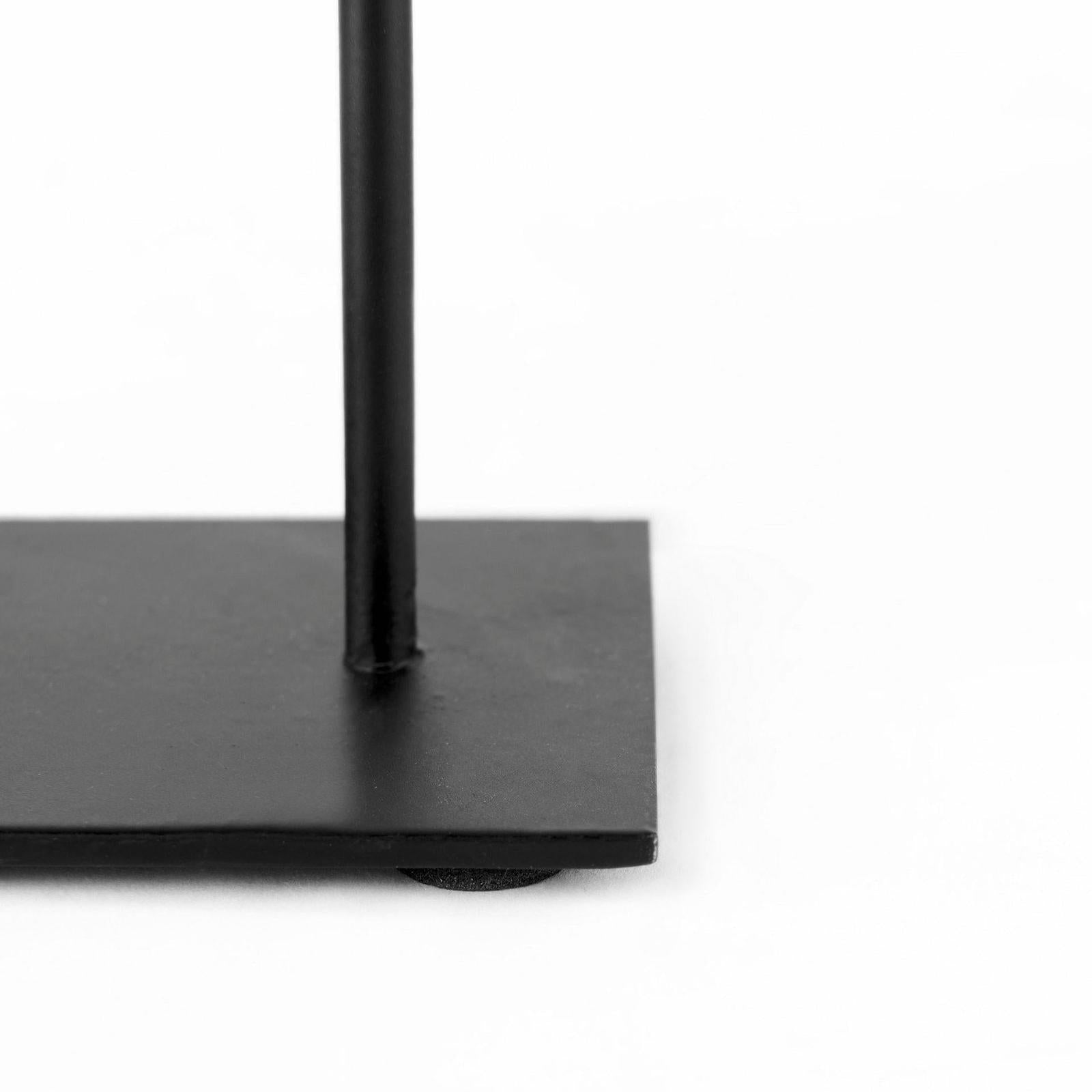Mercana Micra Matte Black Metal Decorative Object on a Stand