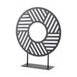Mercana Micra Matte Black Metal Decorative Object on a Stand