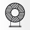 Mercana Micra Matte Black Metal Decorative Object on a Stand