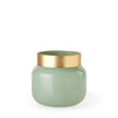 Mercana Minty Green Glass Vase W/Matte Gold Metal Neck Cuff Clearance