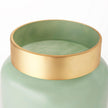 Mercana Minty Green Glass Vase W/Matte Gold Metal Neck Cuff Clearance