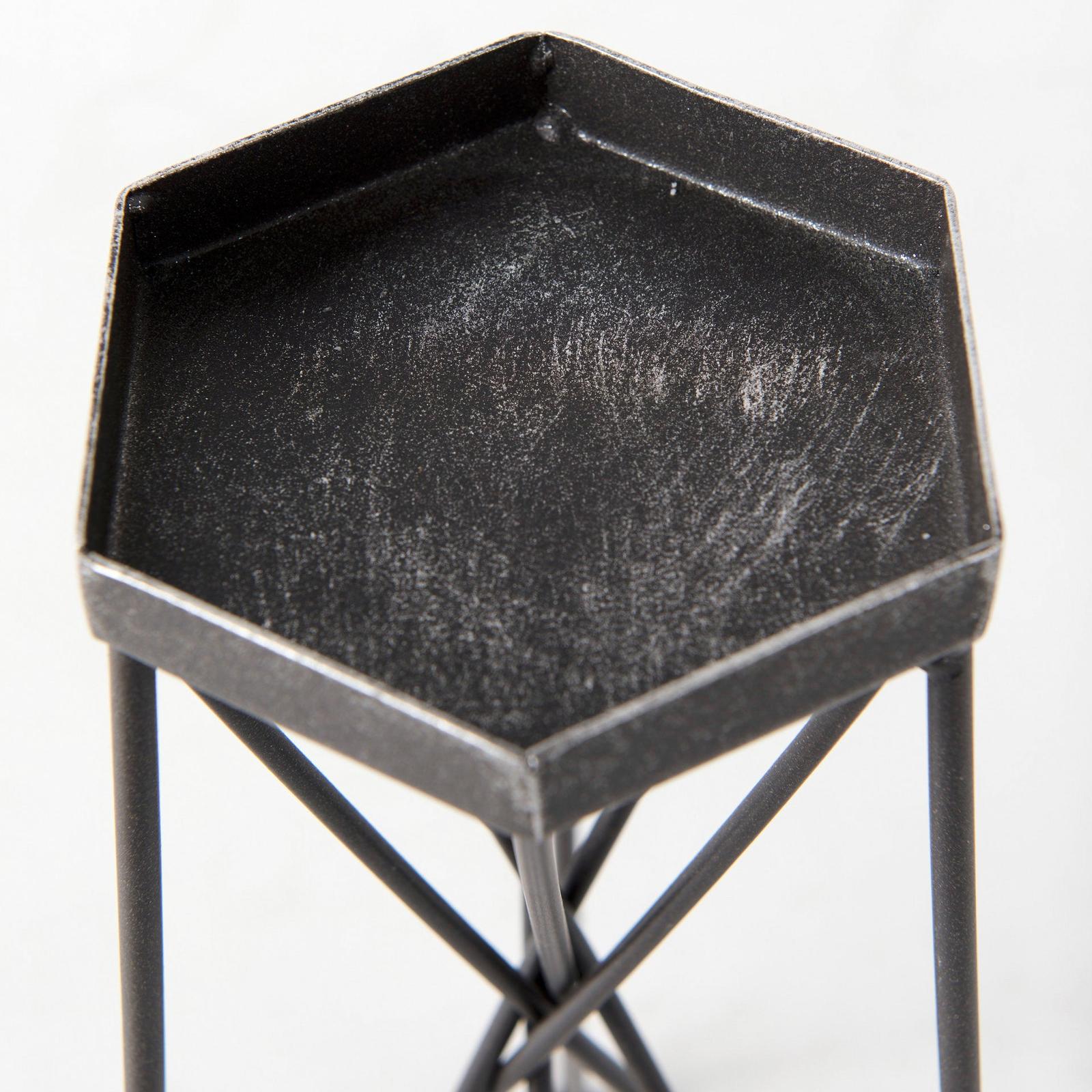 Mercana Sixx Antiqued Metal Hexagonal Table Candle Holder Clearance