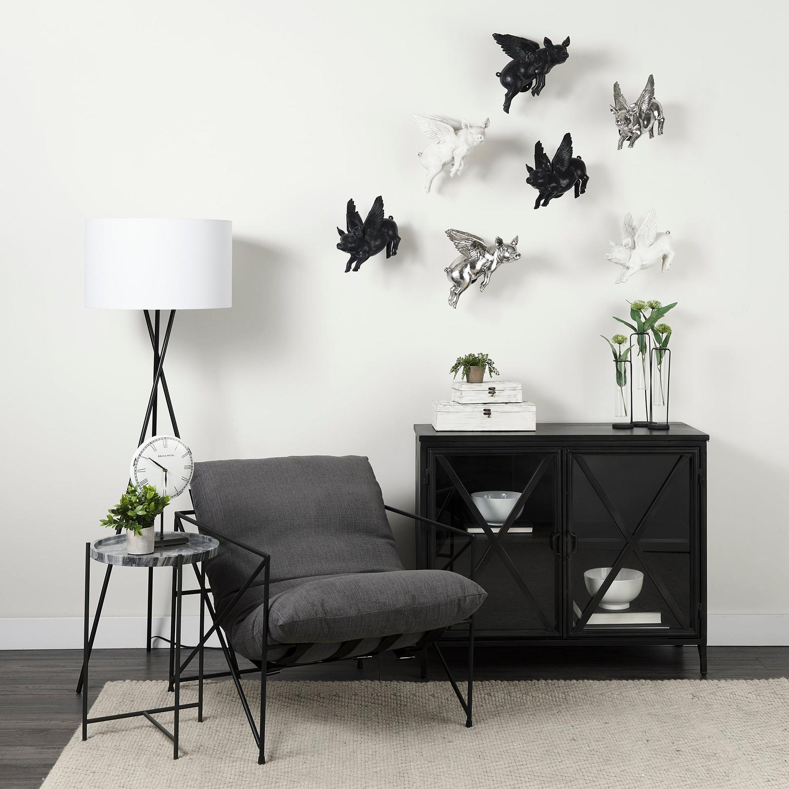 Mercana Poppy Black Metal With Glass Door Accent Cabinet