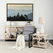 Mercana Rebecca White Crackled Ceramic Base Wood Accent Table Lamp