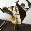 Mercana Shamir Gold Geometric Metal Table Lamp Clearance