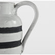 Mercana Harmon White w/ Charcoal Stripes Ceramic Jug