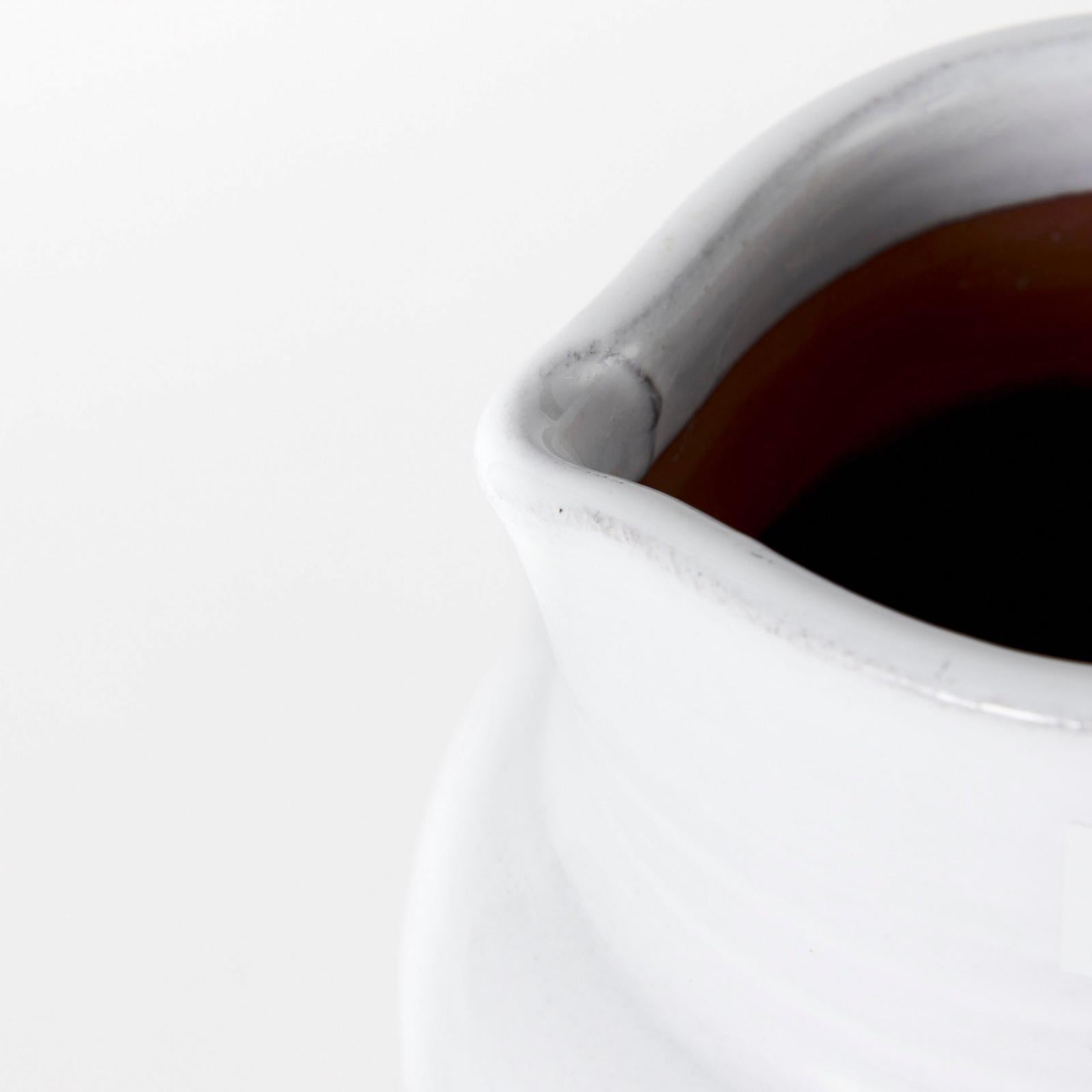 Mercana Harmon White w/ Charcoal Stripes Ceramic Jug