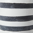 Mercana Harmon White w/ Charcoal Stripes Ceramic Jug