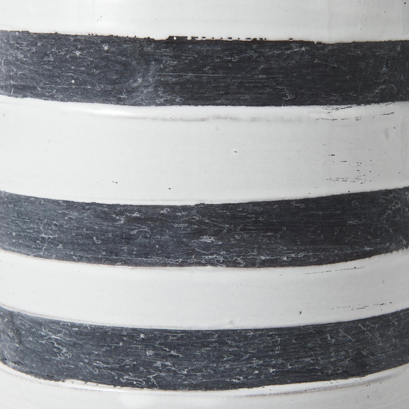 Mercana Harmon White w/ Charcoal Stripes Ceramic Jug