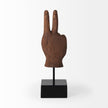Mercana Pacem Natural Wooden Carved Peace Sign Hand