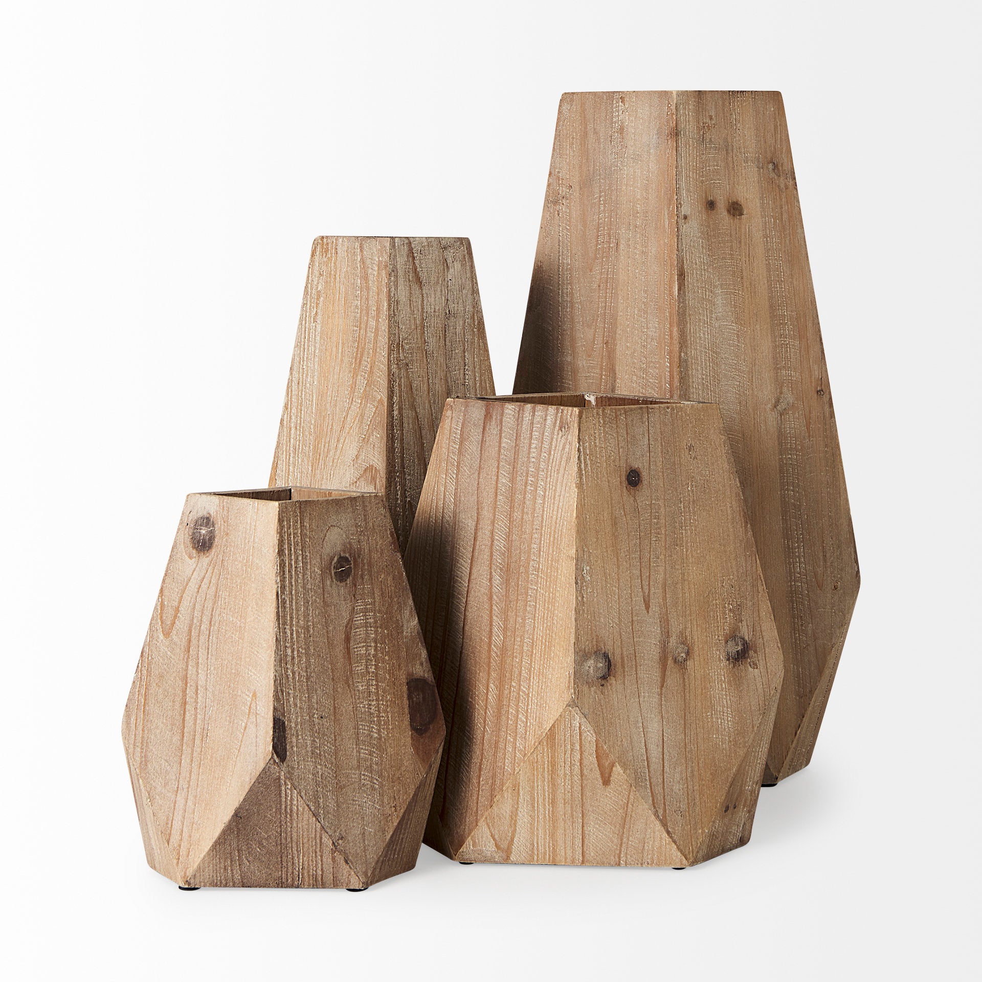 Mercana Allen Natural Wooden Base Oval Vase