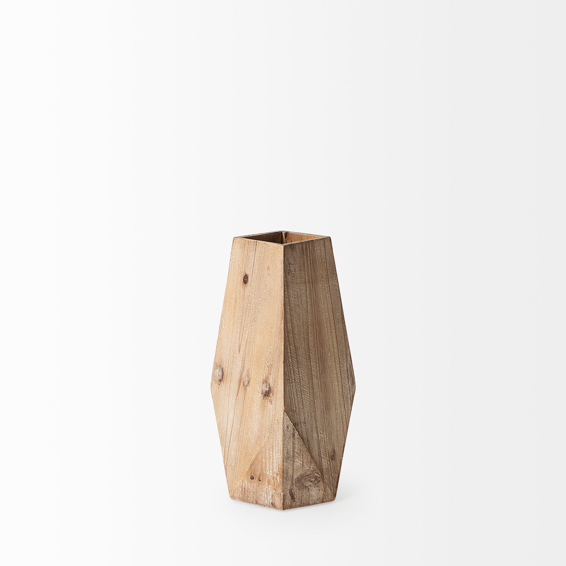 Mercana Allen Natural Wooden Base Oval Vase