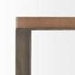 Mercana Faye Medium Brown Wood W/ Antique Nickel Finished Metal Base C Side Table