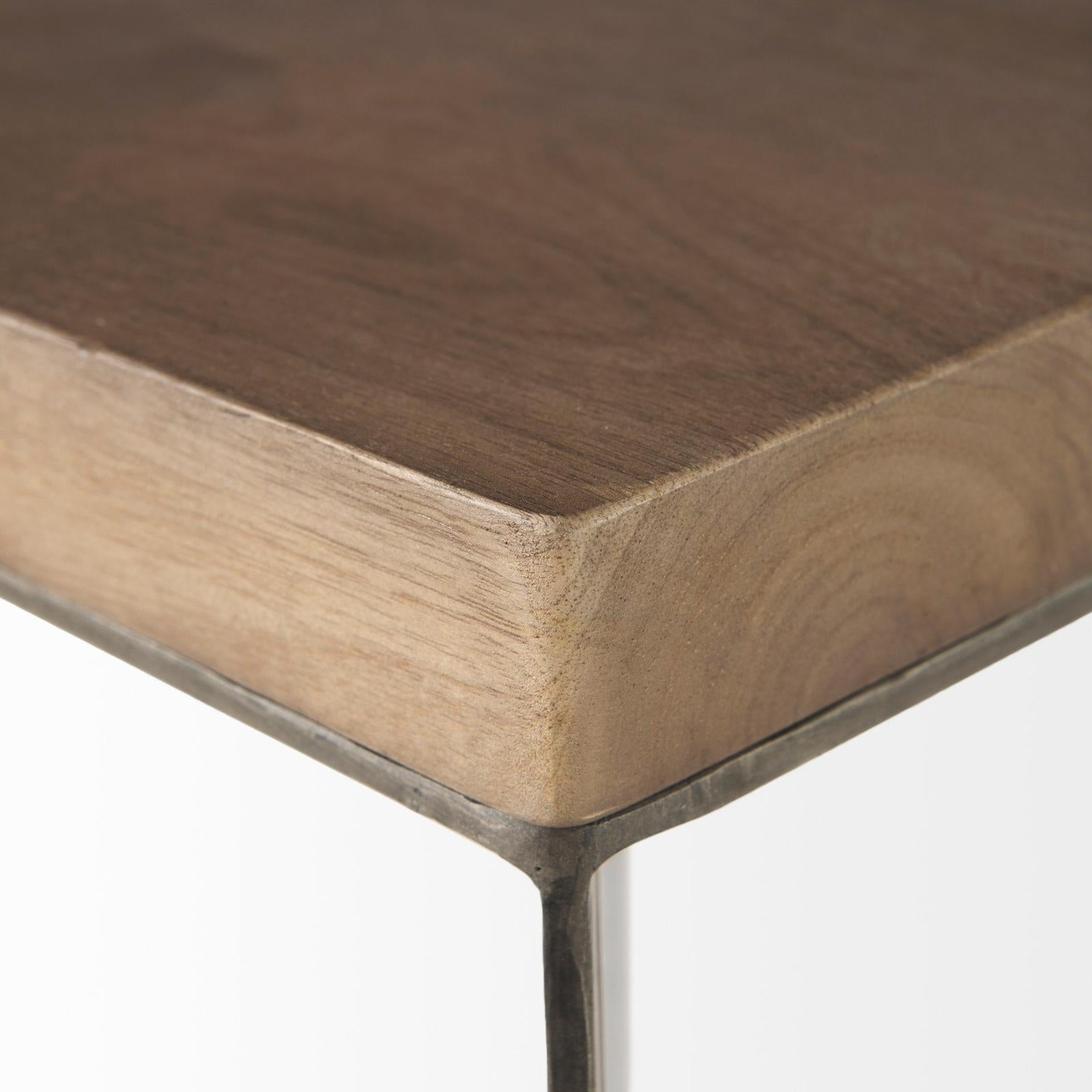 Mercana Faye Gold Metal Base Accent Tables- Set of 2