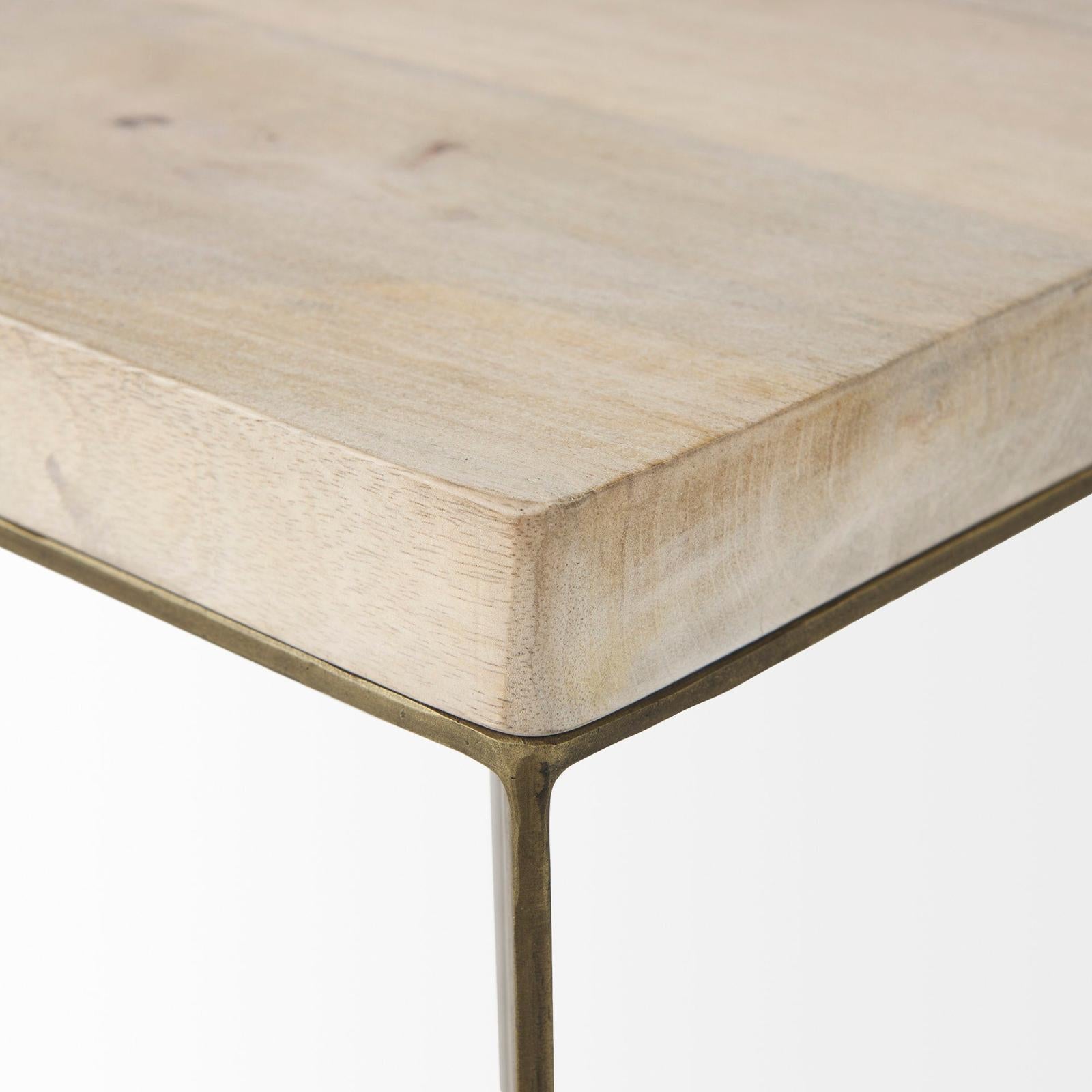 Mercana Faye Gold Metal Base Accent Tables- Set of 2
