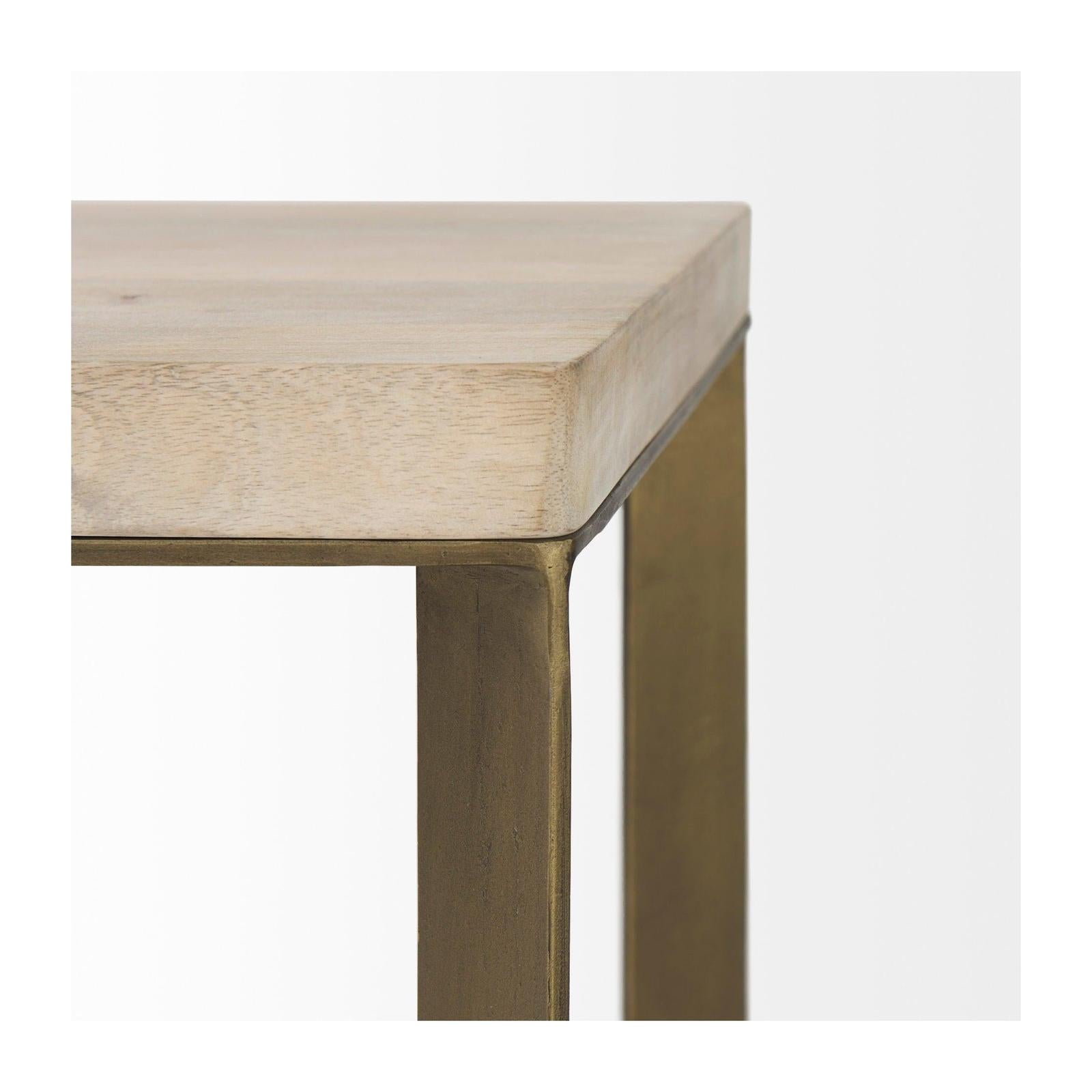 Mercana Faye Gold Metal Base Accent Tables- Set of 2
