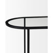 Mercana Celine Black/Silver Metal and Glass Nesting Accent Tables- Set of 2
