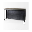 Mercana Dimitra Dark Iron W/Glass Doors Kitchen Island Clearance