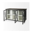 Mercana Dimitra Dark Iron W/Glass Doors Kitchen Island Clearance