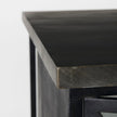 Mercana Dimitra Dark Iron W/Glass Doors Kitchen Island Clearance