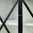 Mercana Dimitra Dark Iron W/Glass Doors Kitchen Island Clearance