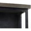 Mercana Dimitra Dark Iron W/Glass Doors Kitchen Island Clearance