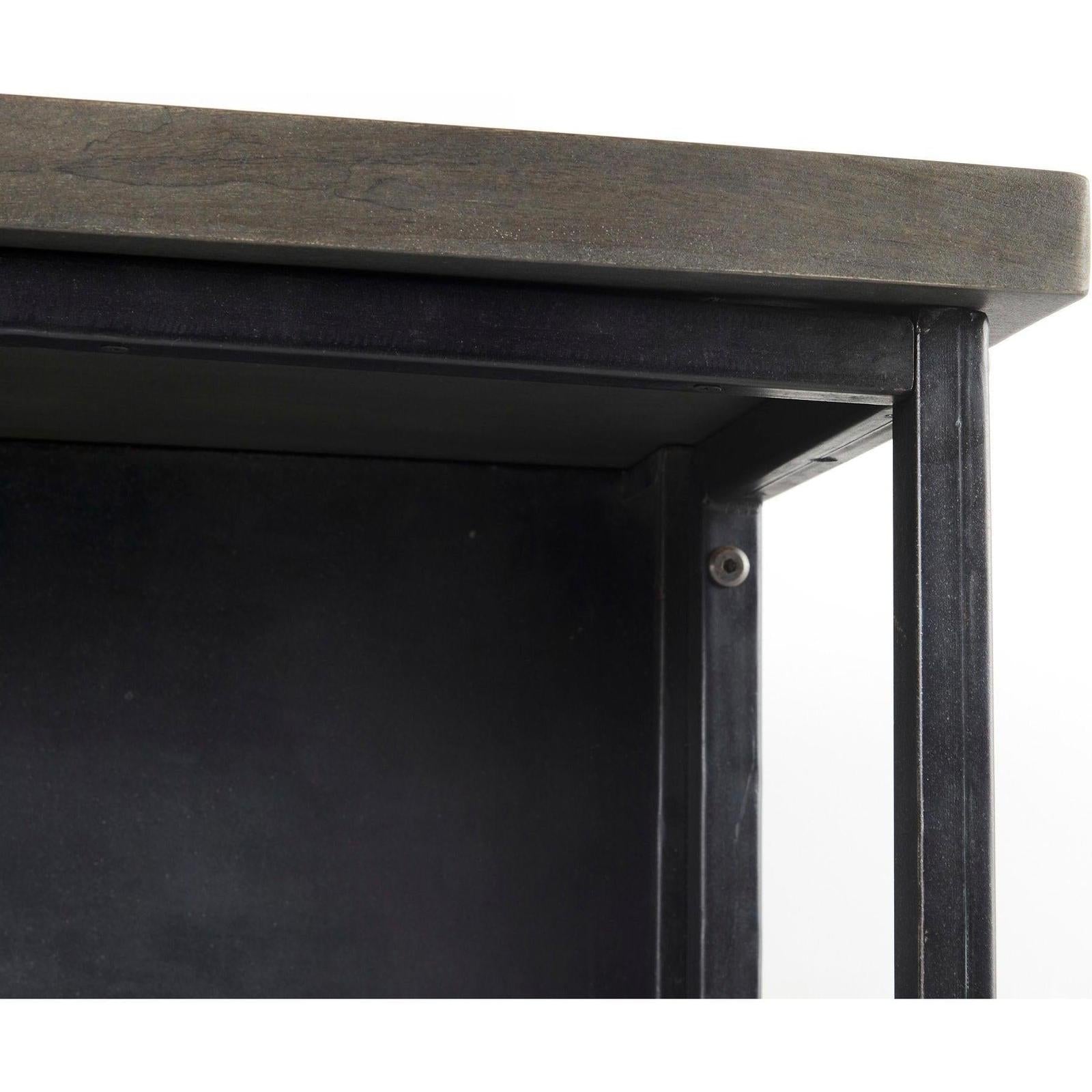 Mercana Dimitra Dark Iron W/Glass Doors Kitchen Island Clearance