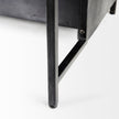 Mercana Dimitra Dark Iron W/Glass Doors Kitchen Island Clearance