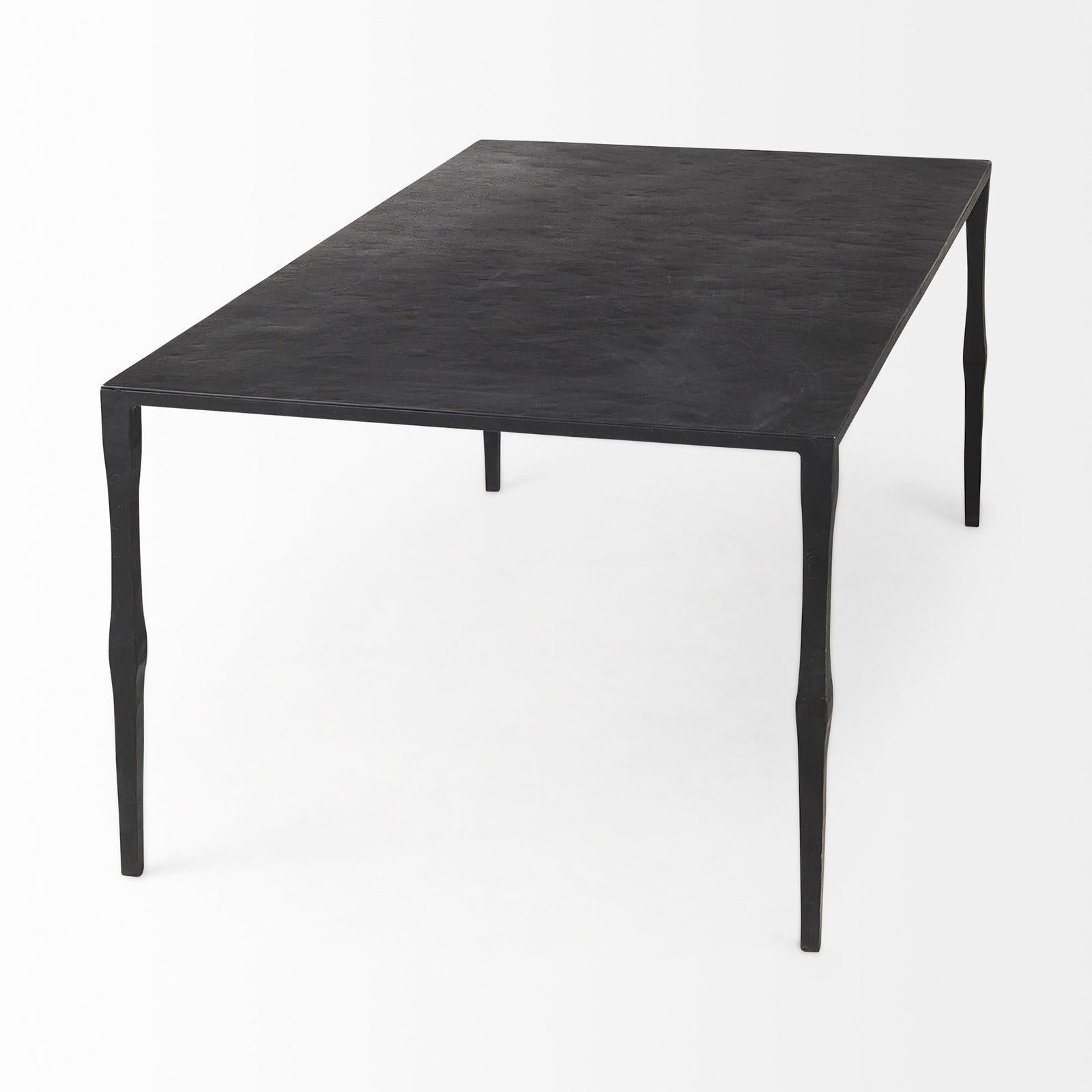 Mercana Timothy Ebony Black Iron Coffee Table