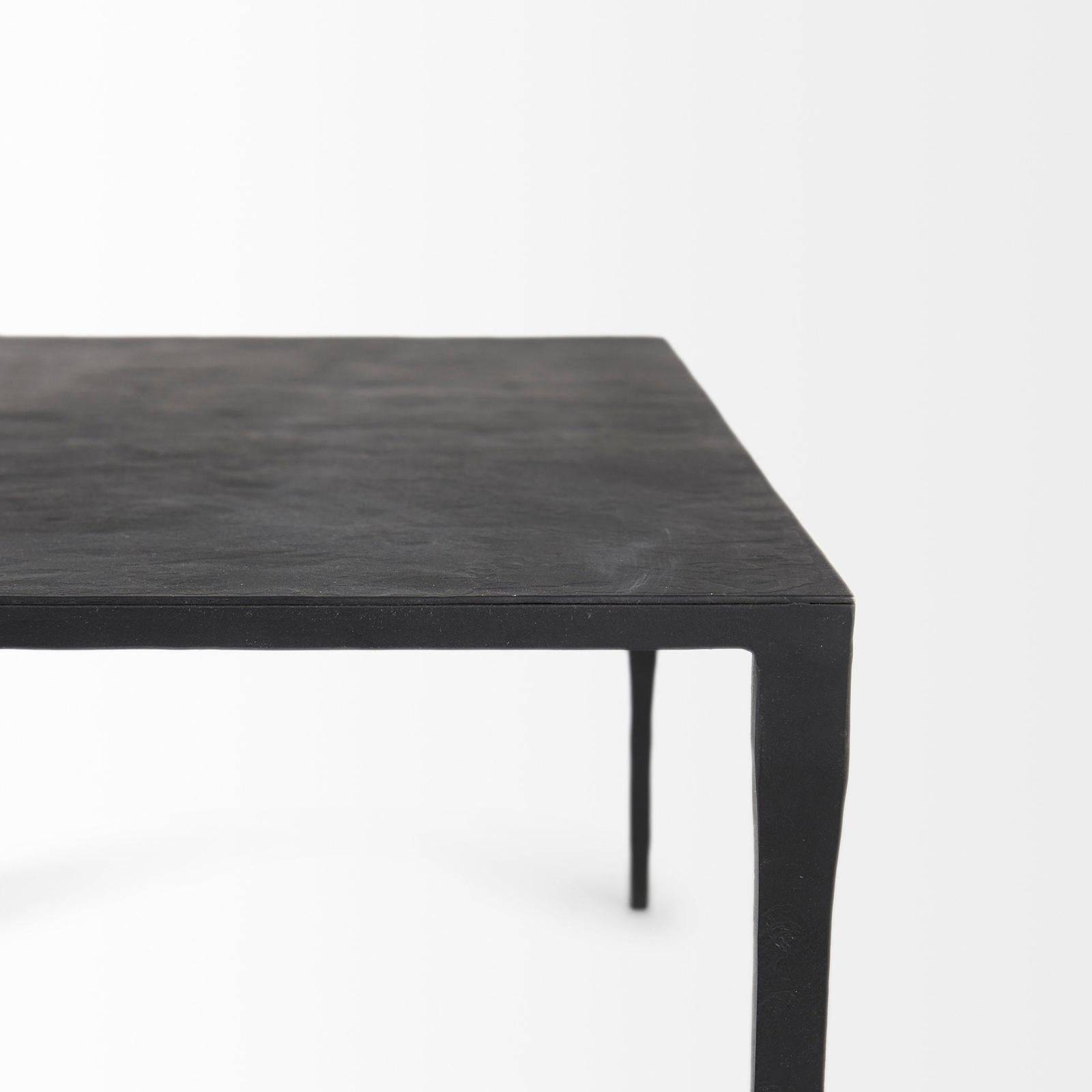 Mercana Timothy Ebony Black Iron Coffee Table